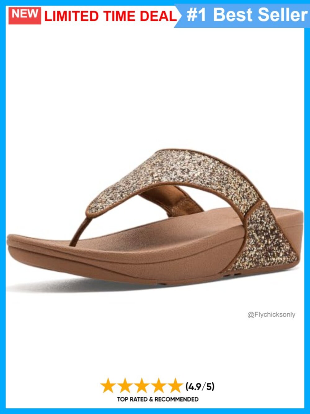 FitFlop Lulu Wedge Thong Sandals PU Slip On Open Toe Casual